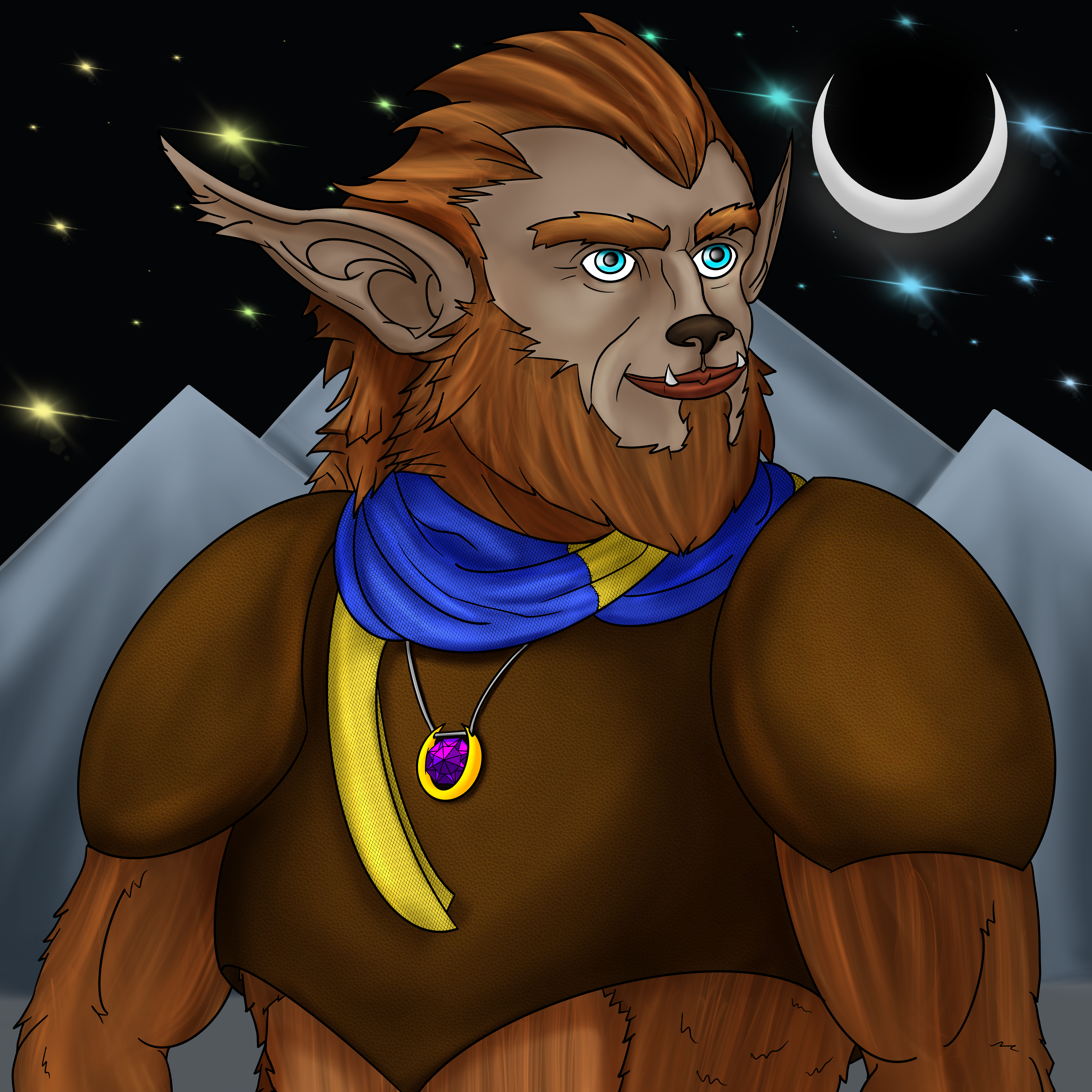 For the first time in 5 years, I am playing a D&D character in a campaign. Not running the campaign, not playing a thousand and one NPCs, but my very own Player Character. This is Wally the Bugbear, a Junior Grub Scout of the Hobgoblin Dominion, Hashara. I'm having so much fun playing a snot-nosed teen as a shaman with a deep connection to nature.
