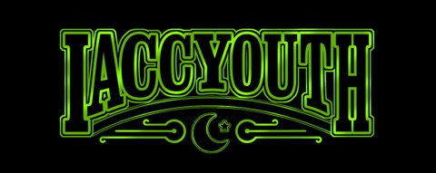 IACC Youth wordmark in green outlined letters styled like the Lucasfilm logo