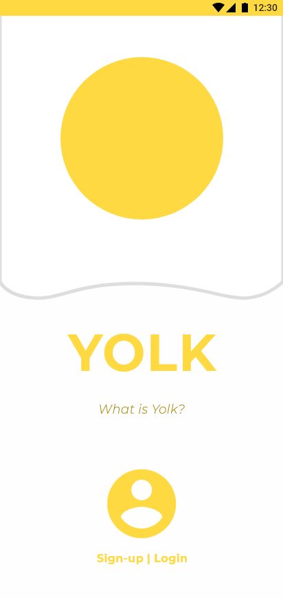 Yolk home screen: the colour wheel of emotions with a mood selected
